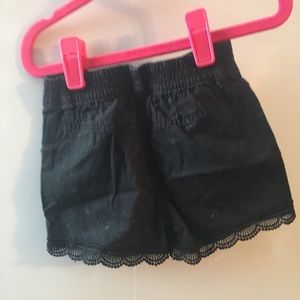 Garanimals Lace trim black shorts 3T